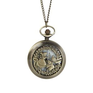 Disney Alice In Wonderland Pocket Watch Necklace